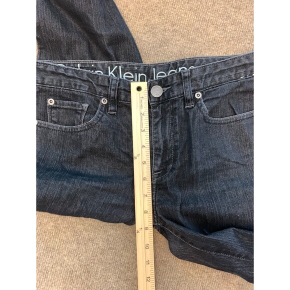 Calvin Klein Jeans Womens 8 Bootcut Mid Rise Black Flared Stretch Denim - Picture 5 of 8